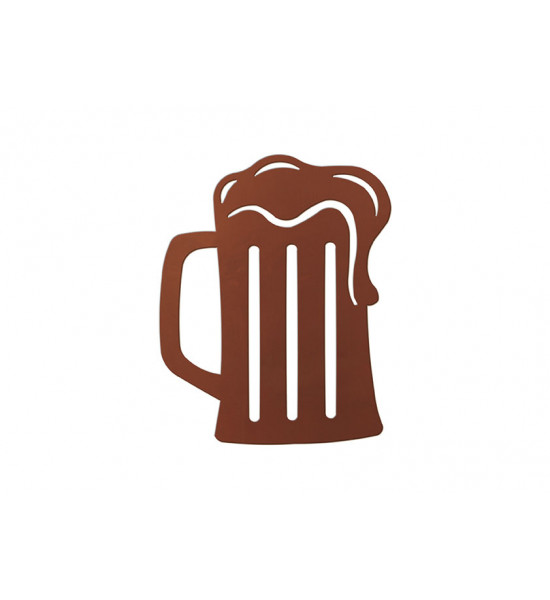 Edelrost Anhänger - Bierkrug - Oktoberfest Deko - Breite 6 cm