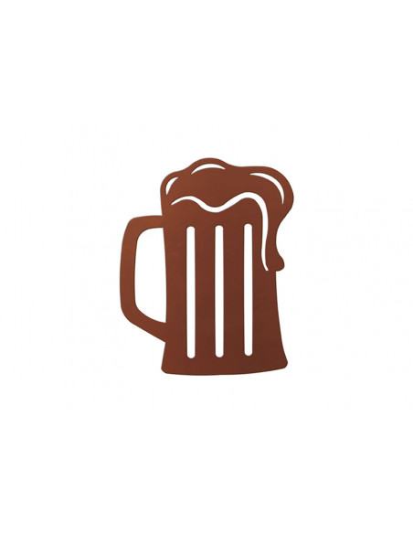 Edelrost Anhänger - Bierkrug - Oktoberfest Deko - Breite 6 cm