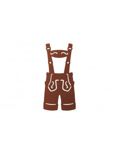 Edelrost Anhänger - Lederhose - Oktoberfest Deko - Höhe 8 cm