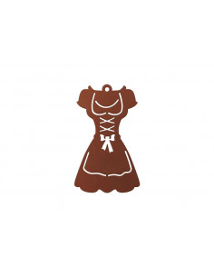 Edelrost Anhänger - Dirndl - Oktoberfest Deko - Höhe 8 cm