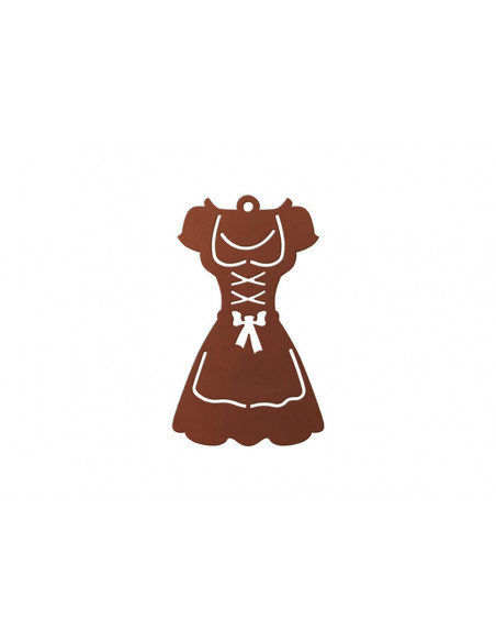 Edelrost Anhänger - Dirndl - Oktoberfest Deko - Höhe 8 cm