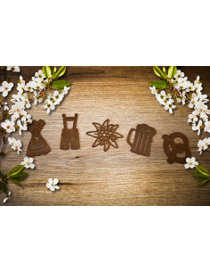 Edelrost Anhänger - Dirndl - Oktoberfest Deko - Höhe 8 cm 2