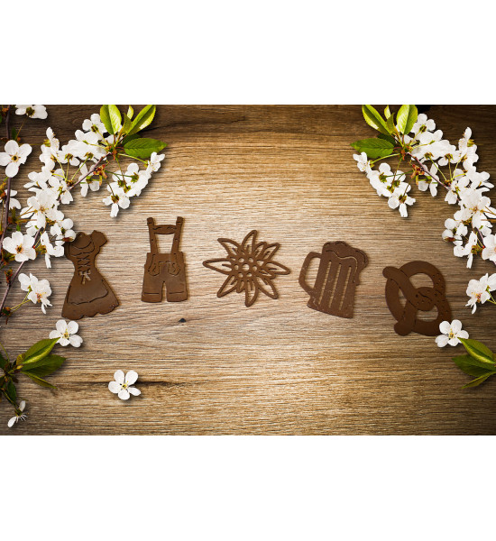 Edelrost Anhänger - Dirndl - Oktoberfest Deko - Höhe 8 cm