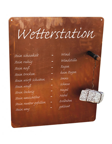 Moderne Wetterstation - Höhe 60 cm - Deko zum Hängen