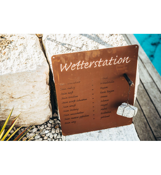 Moderne Wetterstation - Höhe 60 cm - Deko zum Hängen
