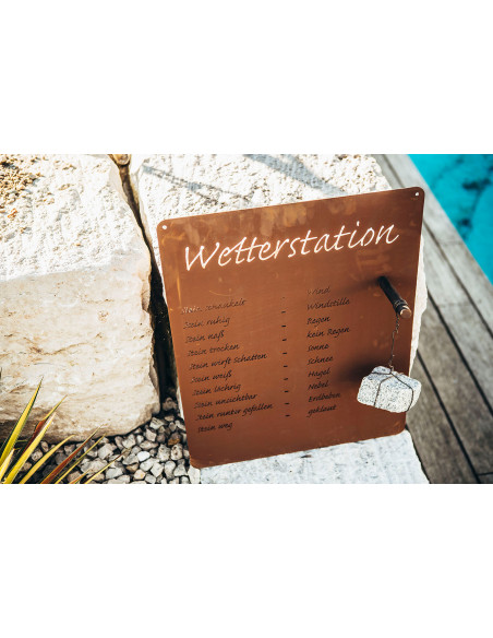 Moderne Wetterstation - Höhe 60 cm - Deko zum Hängen