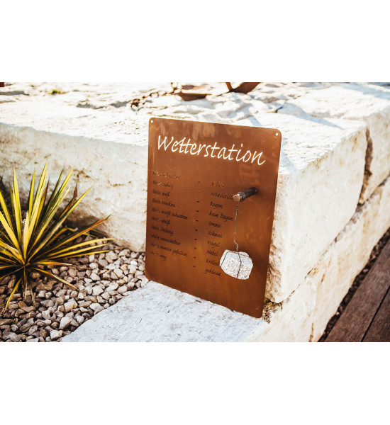 Moderne Wetterstation - Höhe 60 cm - Deko zum Hängen