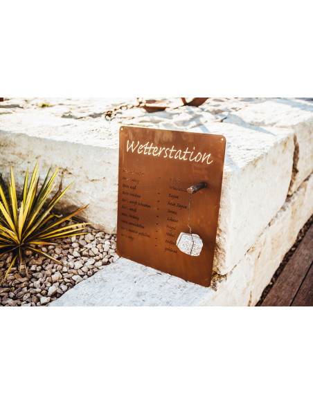 Moderne Wetterstation - Höhe 60 cm - Deko zum Hängen