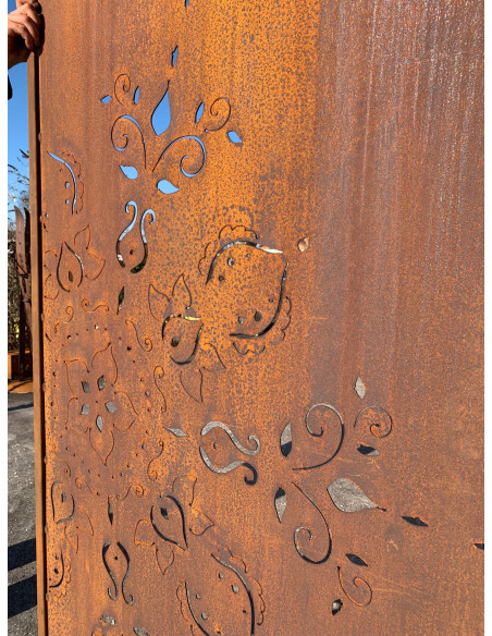 Sichtschutz 2m hoch - 200 cm Sichtschutzzaun Elemente orientalische Sichtschutzwand - Mandala -  Höhe 200 cm x Breite 100 cm - E