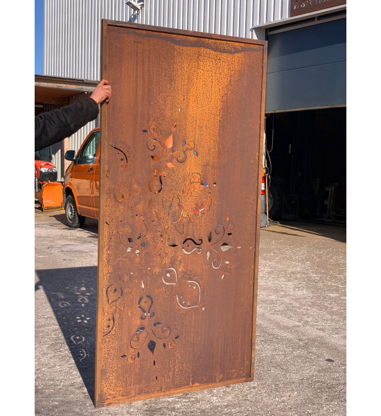 Sichtschutz 2m hoch - 200 cm Sichtschutzzaun Elemente orientalische Sichtschutzwand - Mandala -  Höhe 200 cm x Breite 100 cm - E