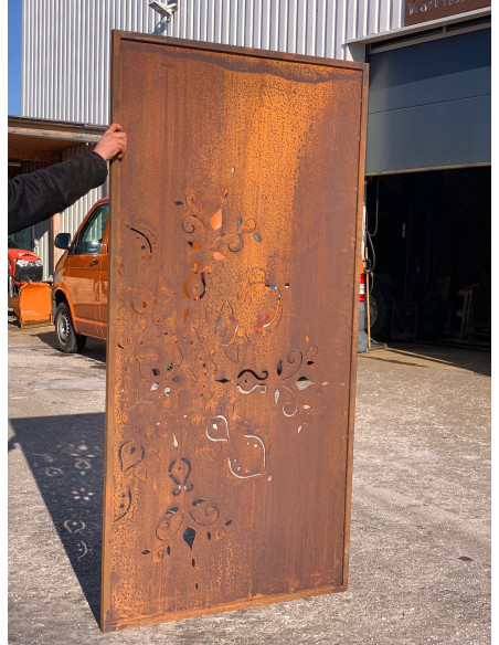 Sichtschutz 2m hoch - 200 cm Sichtschutzzaun Elemente orientalische Sichtschutzwand - Mandala -  Höhe 200 cm x Breite 100 cm - E