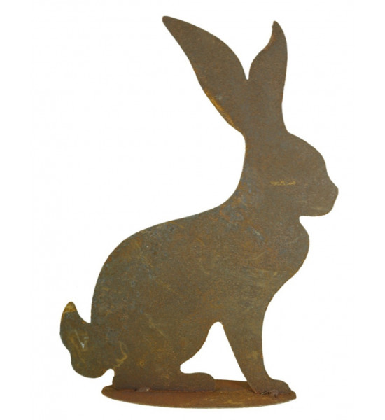 Hasen eleganter Deko Hase sitzend - auf Platte - Höhe 50 cm 
Dieser stolze Hase ist eine Zierde im Garten
Höhe 50 cm
