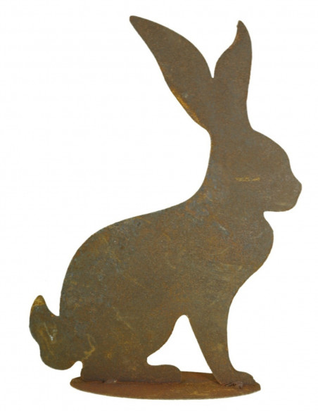 Hasen eleganter Deko Hase sitzend - auf Platte - Höhe 50 cm 
Dieser stolze Hase ist eine Zierde im Garten
Höhe 50 cm
