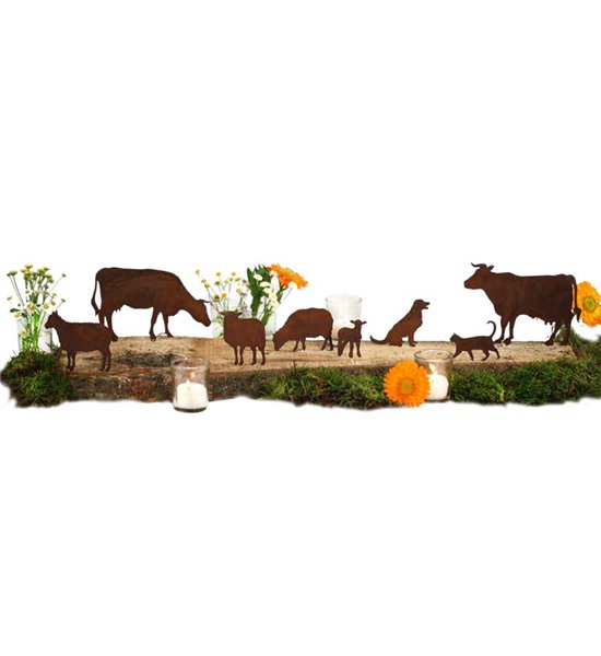 Bauernhof Minitiere zum Stecken - SET bestehend aus 14 Tieren