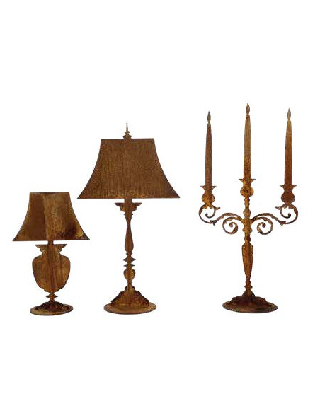 Kerzenhalter Deko Kerzenleuchter auf Platte Höhe 60 cm  Barock Deko Rostige Gartendeko ist Frostsicher und immer ein Highlight. 