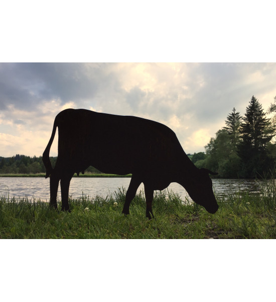 Bauernhof Tier Kuh grasend - Höhe 37 cm