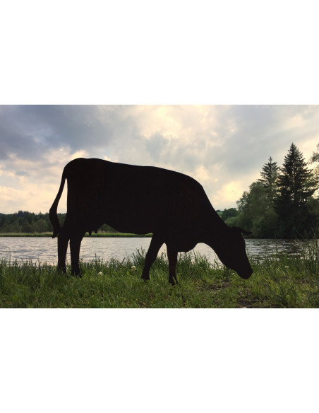 Bauernhof Tier Kuh grasend - Höhe 37 cm