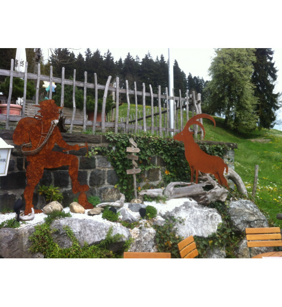 Allgäu Deko XL Dekofigur Steinbock aus Metall mit Edelrost - Höhe 120 cm Edelrost Steinbock zum Stellen

Höhe: 120 cm
Breite: