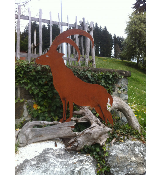 Allgäu Deko XL Dekofigur Steinbock aus Metall mit Edelrost - Höhe 120 cm Edelrost Steinbock zum Stellen

Höhe: 120 cm
Breite: