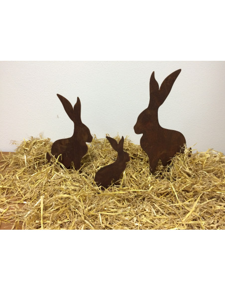 Hasen eleganter Deko Hase sitzend - auf Platte - Höhe 50 cm 
Dieser stolze Hase ist eine Zierde im Garten
Höhe 50 cm
