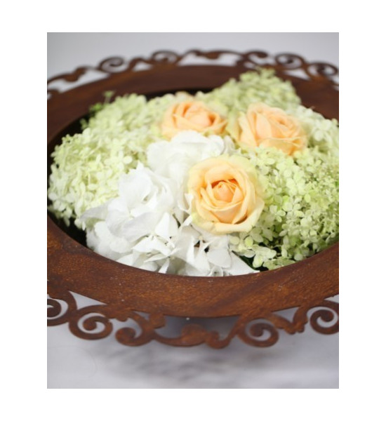 runde Pflanzschalen Edelrost Pflanzschale - Ravenna - Durchmesser 48 cm Edelrost Schale "Ravenna" zur besonderen Dekoration in I