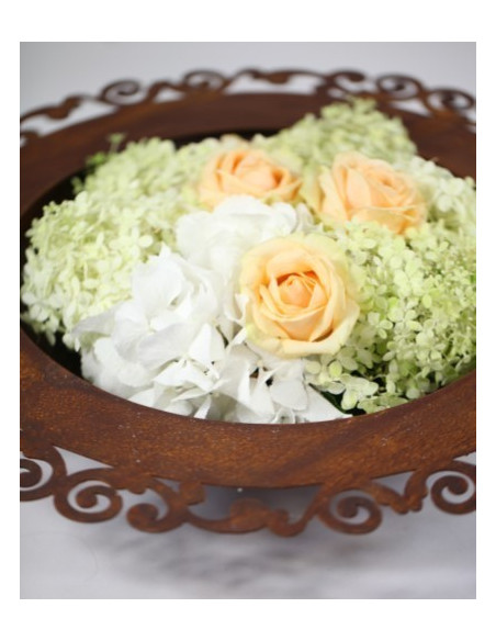 runde Pflanzschalen Edelrost Pflanzschale - Ravenna - Durchmesser 48 cm Edelrost Schale "Ravenna" zur besonderen Dekoration in I