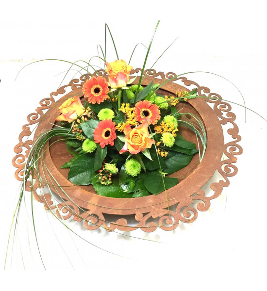 runde Pflanzschalen Edelrost Pflanzschale - Ravenna - Durchmesser 48 cm Edelrost Schale "Ravenna" zur besonderen Dekoration in I