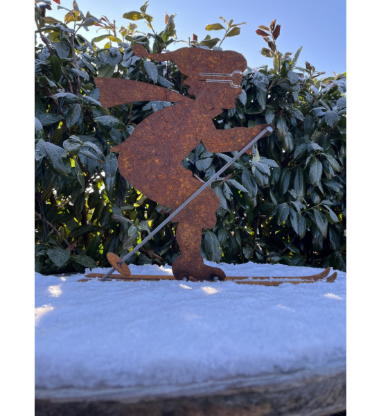 Allgäu Deko Edelrost Skifahrer - groß Höhe 43 cm Edelrost Skifahrer - groß

Skifahrerfigur aus Rost-Metall
Höhe ca. 43 cm
Br