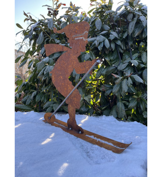 Allgäu Deko Edelrost Skifahrer - groß Höhe 43 cm Edelrost Skifahrer - groß

Skifahrerfigur aus Rost-Metall
Höhe ca. 43 cm
Br