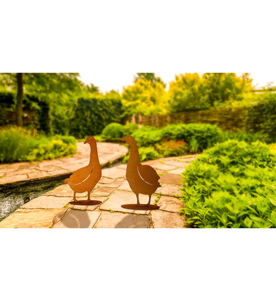 Deko Gans aus Metall - Daisy - Höhe 38 cm