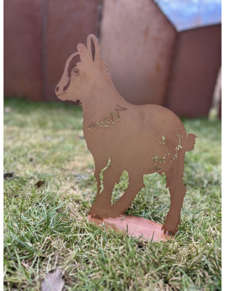 Tiere - Edelrost Tierfiguren Deko Geißlein Schnucki - aus Metall - Höhe 40 cm Süßes, kleines Geißlein aus Edelrost
Ach wie süß 