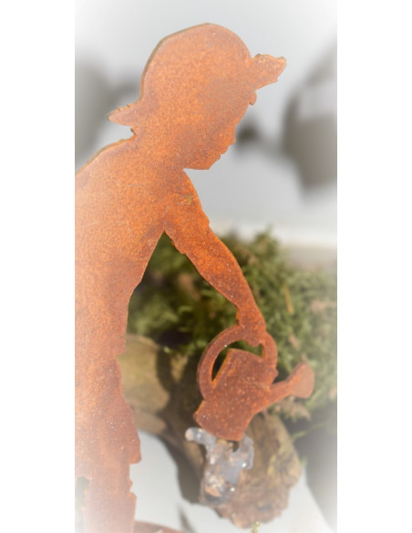 Mini Gärtner - Till - Höhe 13 cm - auf Platte