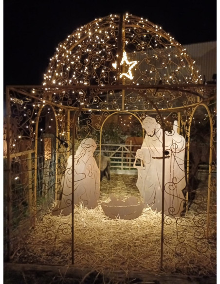 Pavillon und Kiosk Rank-Pavillon Metall Oase mit Kuppel 2,5 x 2,5 x 3,5 m Wie in einer OASE im Grünen ist dieser Rankpavillon au