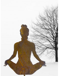 Yoga Deko - Figuren und Statuen mit Yoga und Meditation Positionen Yoga Mädel - Svenja - klein - Lotus Pose - Topfstecker 
Yoga 2