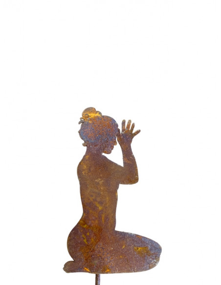 Yoga Deko - Figuren und Statuen mit Yoga und Meditation Positionen Yoga Mädel - Liv - klein - Fersensitz - Vajrasana - Topfsteck