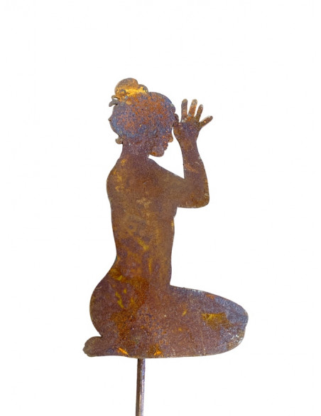 Yoga Deko - Figuren und Statuen mit Yoga und Meditation Positionen Yoga Mädel - Liv - klein - Fersensitz - Vajrasana - Topfsteck