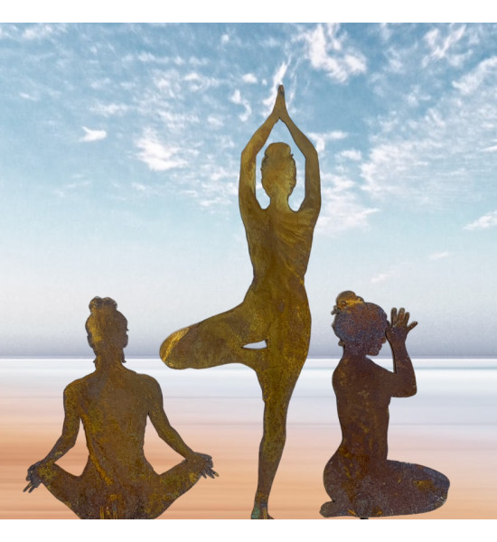 Yoga Deko - Figuren und Statuen mit Yoga und Meditation Positionen Yoga Mädel - Liv - klein - Fersensitz - Vajrasana - Topfsteck