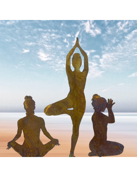 Yoga Deko - Figuren und Statuen mit Yoga und Meditation Positionen Yoga Mädel - Liv - klein - Fersensitz - Vajrasana - Topfsteck