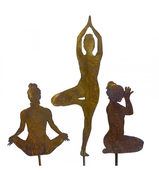 Yoga Deko - Figuren und Statuen mit Yoga und Meditation Positionen Yoga Mädel - Liv - klein - Fersensitz - Vajrasana - Topfsteck