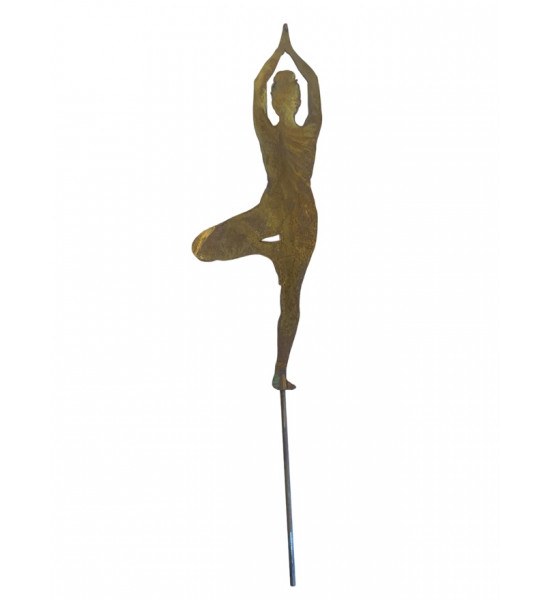 Yoga Deko - Figuren und Statuen mit Yoga und Meditation Positionen Yoga Mädel - Eva - klein - Baum Pose - Topfstecker 
Yoga Mäd