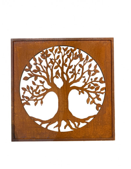 Sichtschutzwände und Paravents Quadratischer Lebensbaum Paravent 100 x 100 cm Stahl Sichtschutz 
Quadratischer Lebensbaum Parav