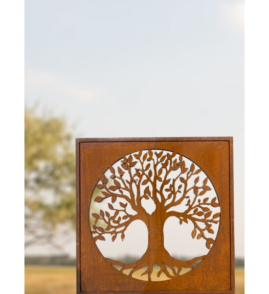 Sichtschutzwände und Paravents Quadratischer Lebensbaum Paravent 100 x 100 cm Stahl Sichtschutz 
Quadratischer Lebensbaum Parav