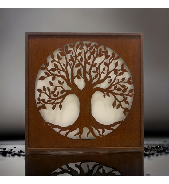 Sichtschutzwände und Paravents Quadratischer Lebensbaum Paravent 100 x 100 cm Stahl Sichtschutz 
Quadratischer Lebensbaum Parav