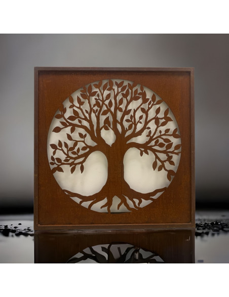 Sichtschutzwände und Paravents Quadratischer Lebensbaum Paravent 100 x 100 cm Stahl Sichtschutz 
Quadratischer Lebensbaum Parav