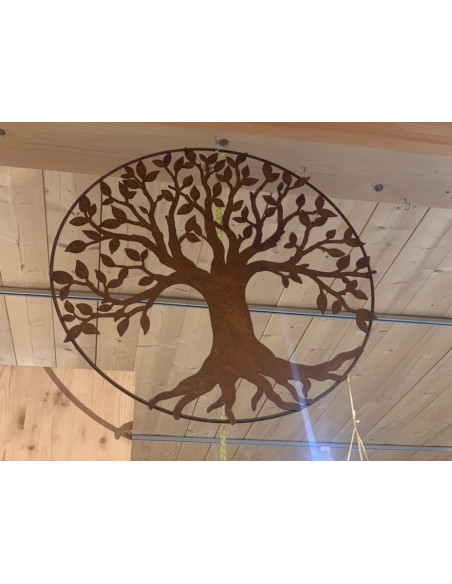 Baum des Lebens - Symbol für Hoffnung und eine glückliche Zukunft Baum des Lebens - Wandbild Metall - groß Ø 80 cm 
Großer Lebe