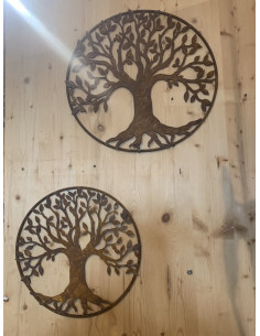 Baum des Lebens - Symbol für Hoffnung und eine glückliche Zukunft Baum des Lebens - Wandbild Metall - 50 cm 
Durchmesser 50 cm
 2