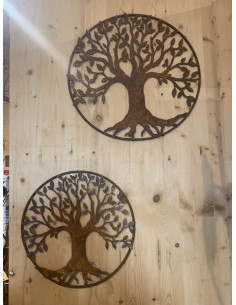 Baum des Lebens - Symbol für Hoffnung und eine glückliche Zukunft Baum des Lebens - Wandbild Metall - 40 cm 
Durchmesser 40 cm
 2