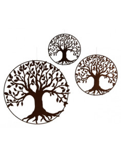 Baum des Lebens - Symbol für Hoffnung und eine glückliche Zukunft Baum des Lebens - Wandbild Metall - groß Ø 80 cm 
Großer Lebe