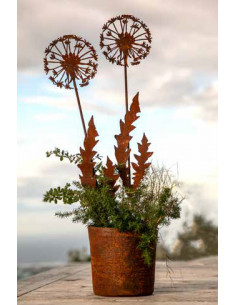 Gartenstecker kleine Deko Pusteblume an 4mm Gartenstecker 
Pusteblume an 4 mm Stab
Gesamthöhe ca. 46 cm
Breite 9,8 cm
 2