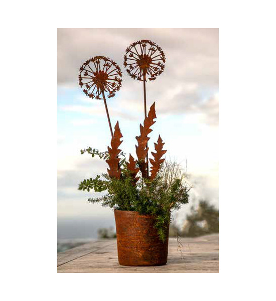 Gartenstecker kleine Deko Pusteblume an 4mm Gartenstecker 
Pusteblume an 4 mm Stab
Gesamthöhe ca. 46 cm
Breite 9,8 cm
